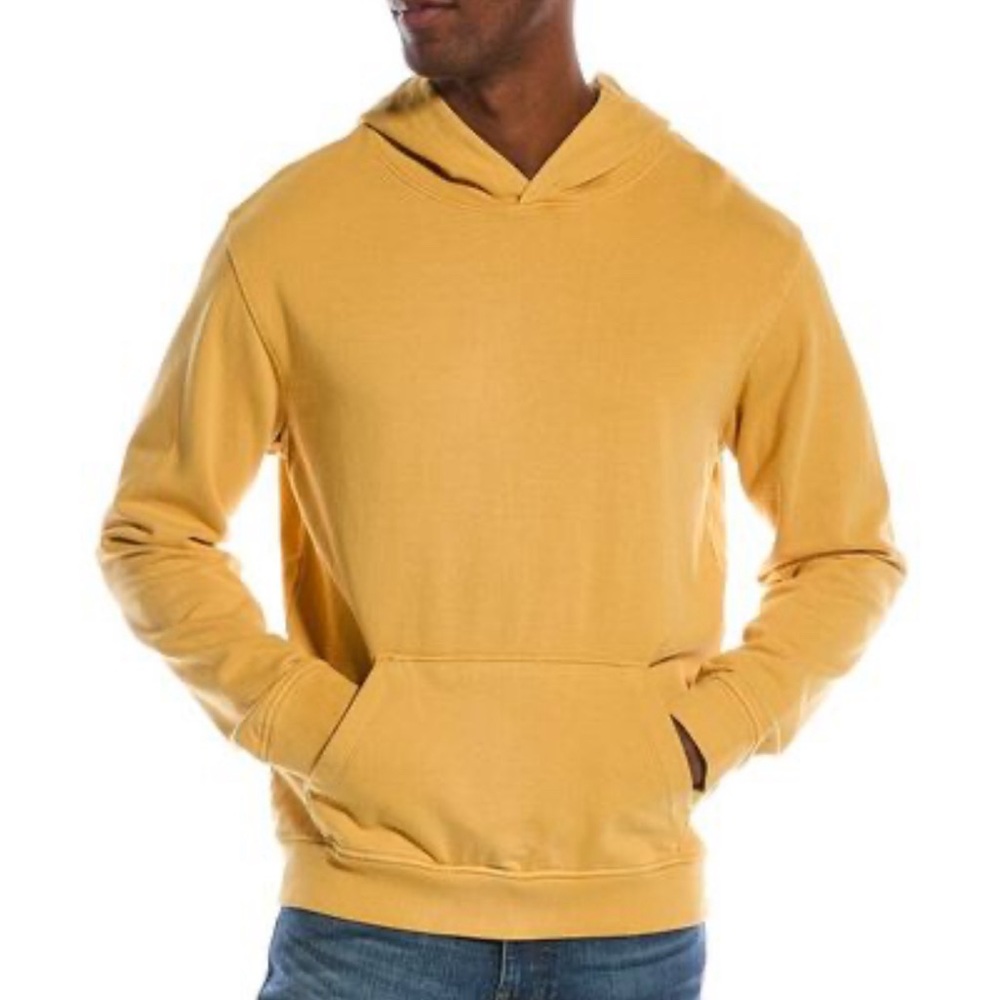 onia nwt pullover hoodie sweatshirt size medium mustard yellow